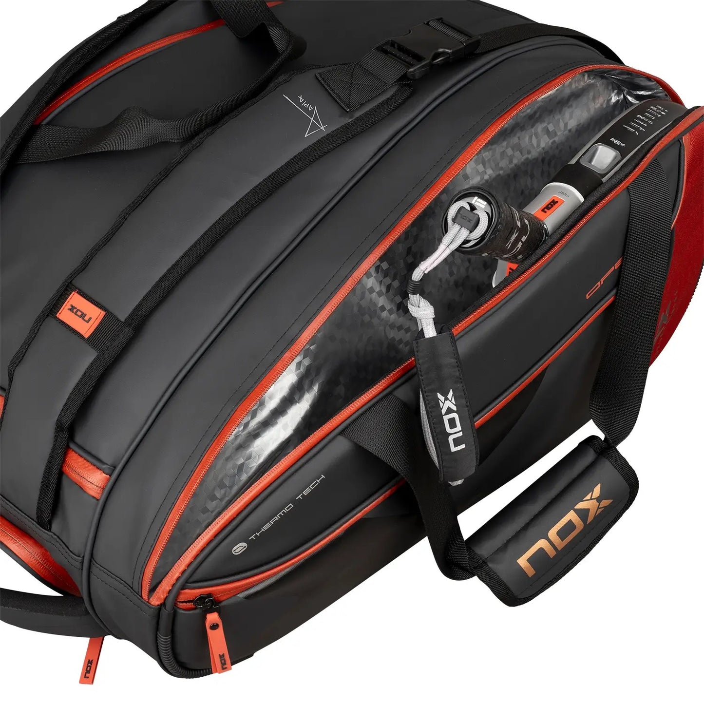 PALETERO NOX LUXURY OPEN SERIES NEGRO ROJO