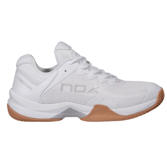 NOX TENIS DE PADEL NERBO BLANCAS CON SUELA CAREMELO