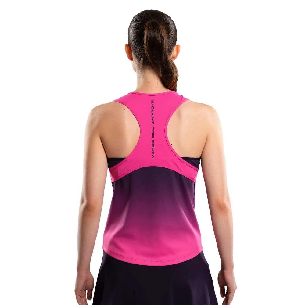 Camiseta tirantes pro Blackberry rosa degradado