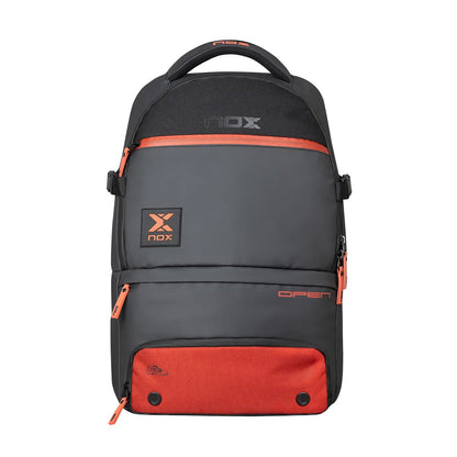 MOCHILA NOX LUXURY OPEN SERIES NEGRO ROJO