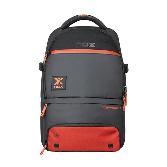 MOCHILA NOX LUXURY OPEN SERIES NEGRO ROJO