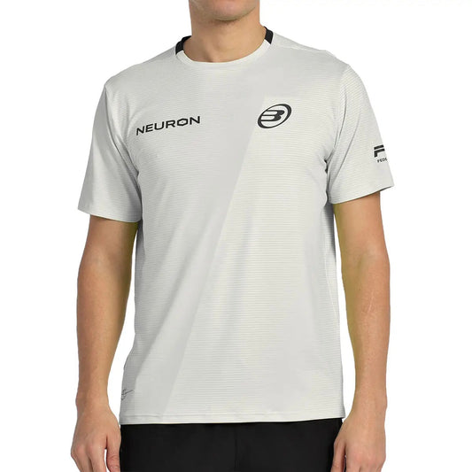 Camiseta Bullpadel Fede Chingotto 25I Blanco Piedra