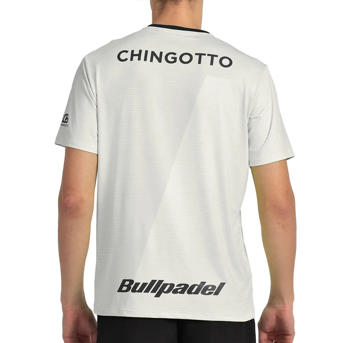 Camiseta Bullpadel Fede Chingotto 25I Blanco Piedra